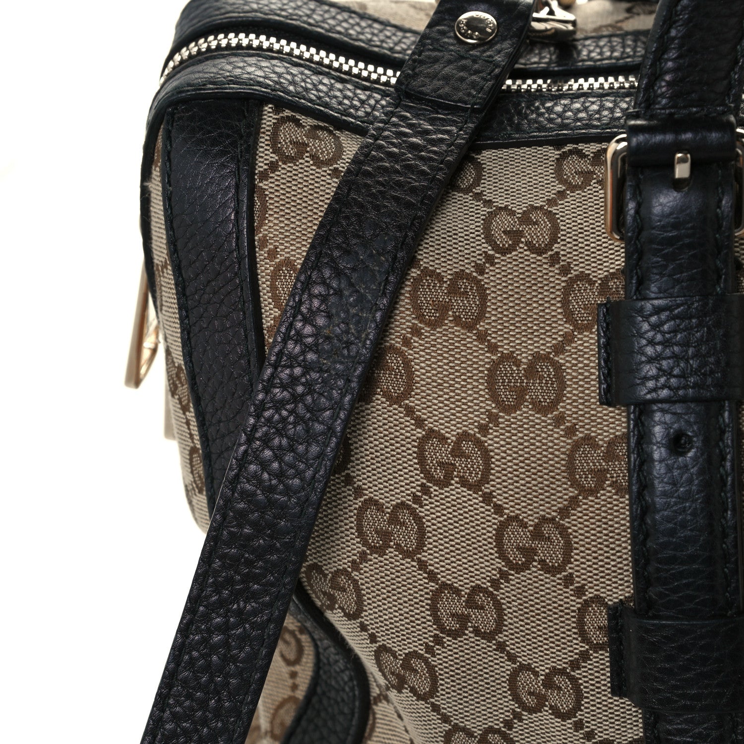 Gucci Monogram Cellarius Calfskin Large Boston Beige Ebony Black 13 of 13