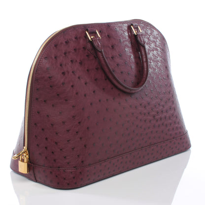 Louis Vuitton Ostrich Alma MM Prune 3 of 7