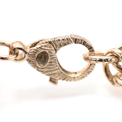 Chanel Lambskin Pearl Crystal Chain CC Fancy Belt White Gold 6 of 7