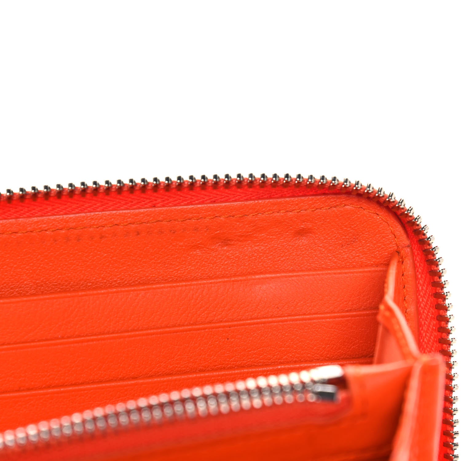 Christian Dior Patent Cannage Zip Around Wallet Orange 17 of 20