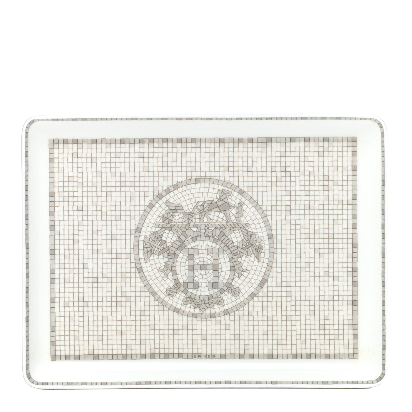 Porcelain Mosaique Au 24 Sushi Plate Platine