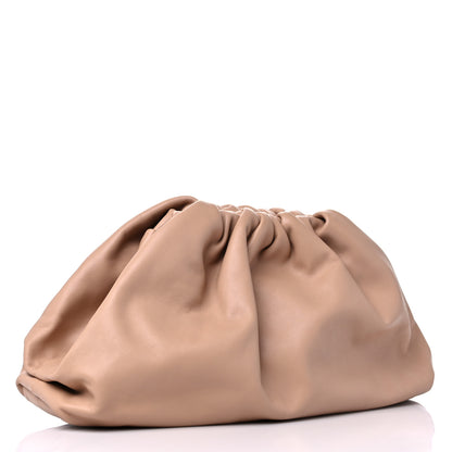 Bottega Veneta Smooth Butter Calf The Pouch Oversized Clutch Almond 3 of 9