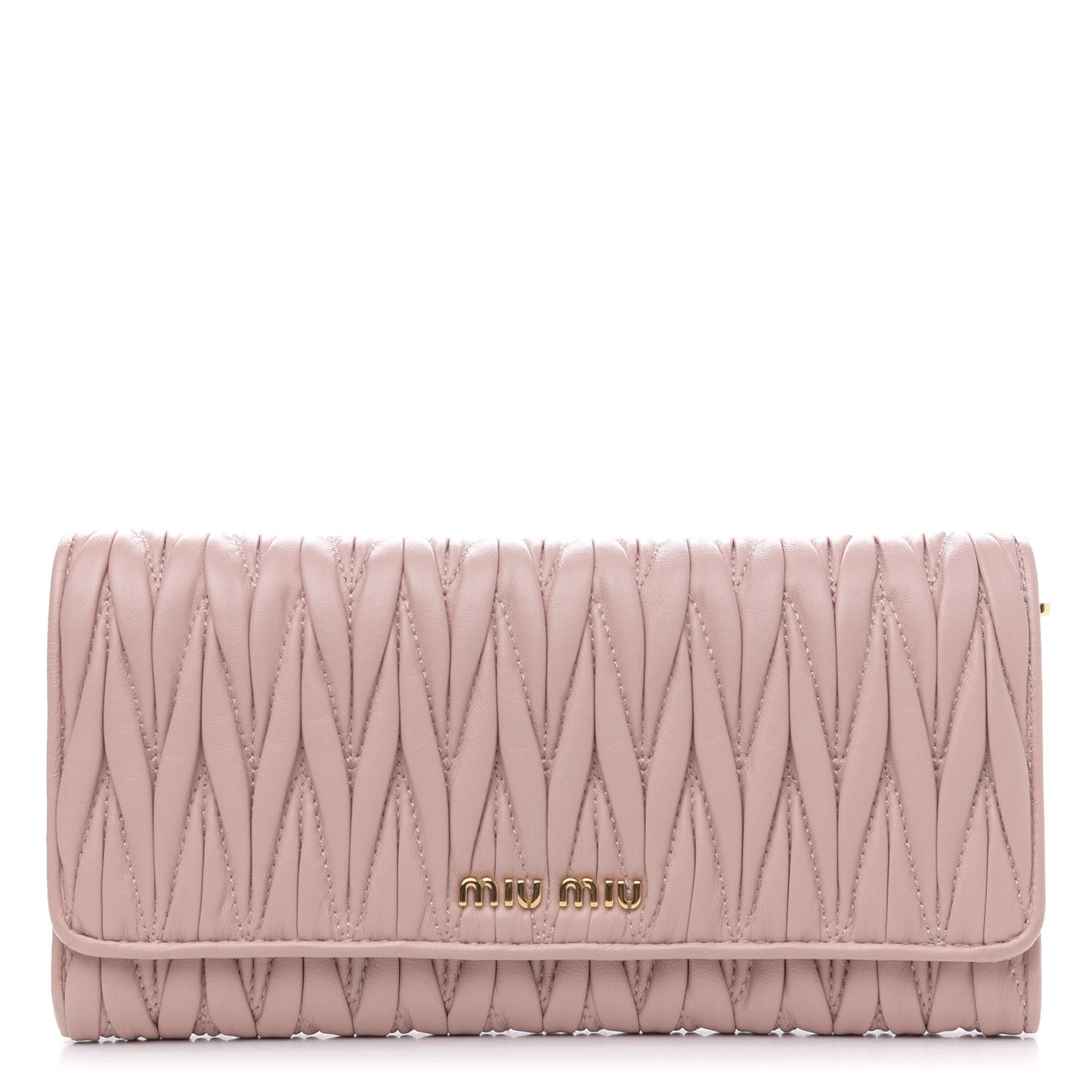 Nappa Matelasse Flap Wallet Cammeo