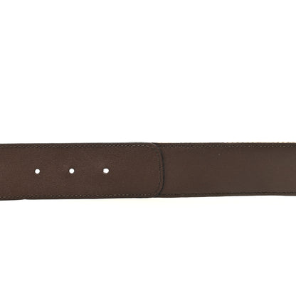Gucci Monogram Jumbo GG Textured Dollar Calfskin Double G 40mm Belt 110 44 Camel Ebony 4 of 5