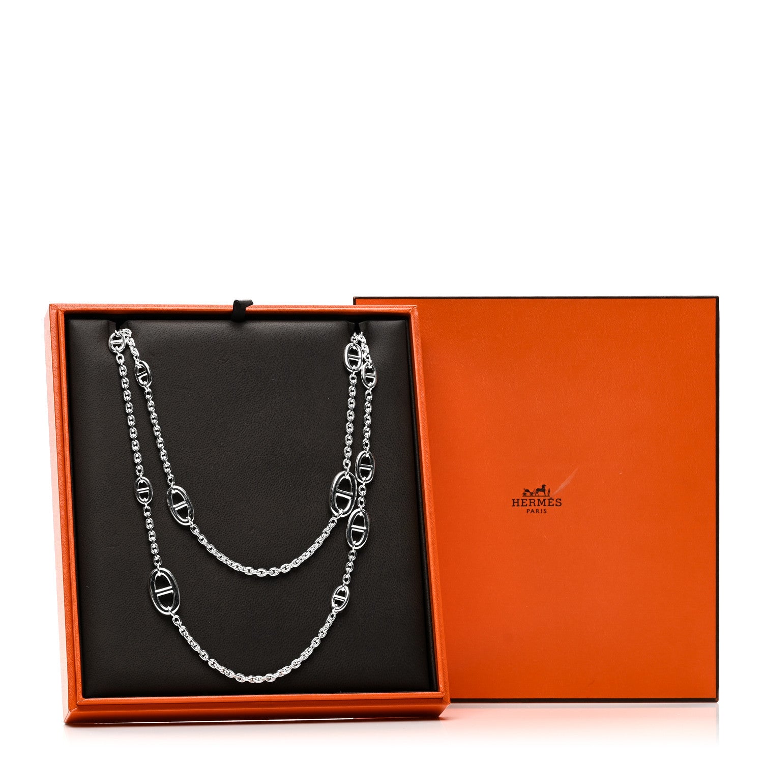 Hermes Sterling Silver Farandole Necklace 160 6 of 6