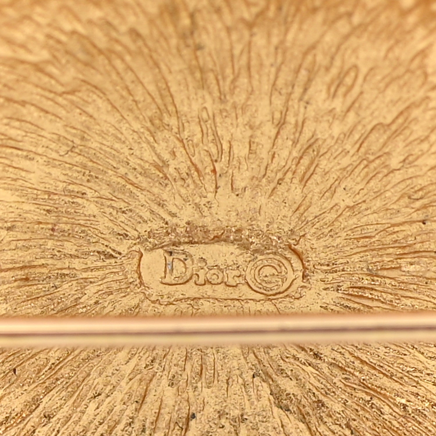 Christian Dior Monogram Round Brooch Gold 4 of 7