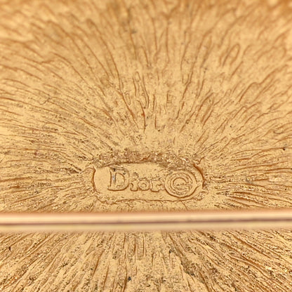 Christian Dior Monogram Round Brooch Gold 4 of 7