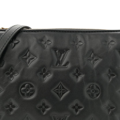 Louis Vuitton Lambskin Embossed Monogram Coussin BB Black 8 of 11