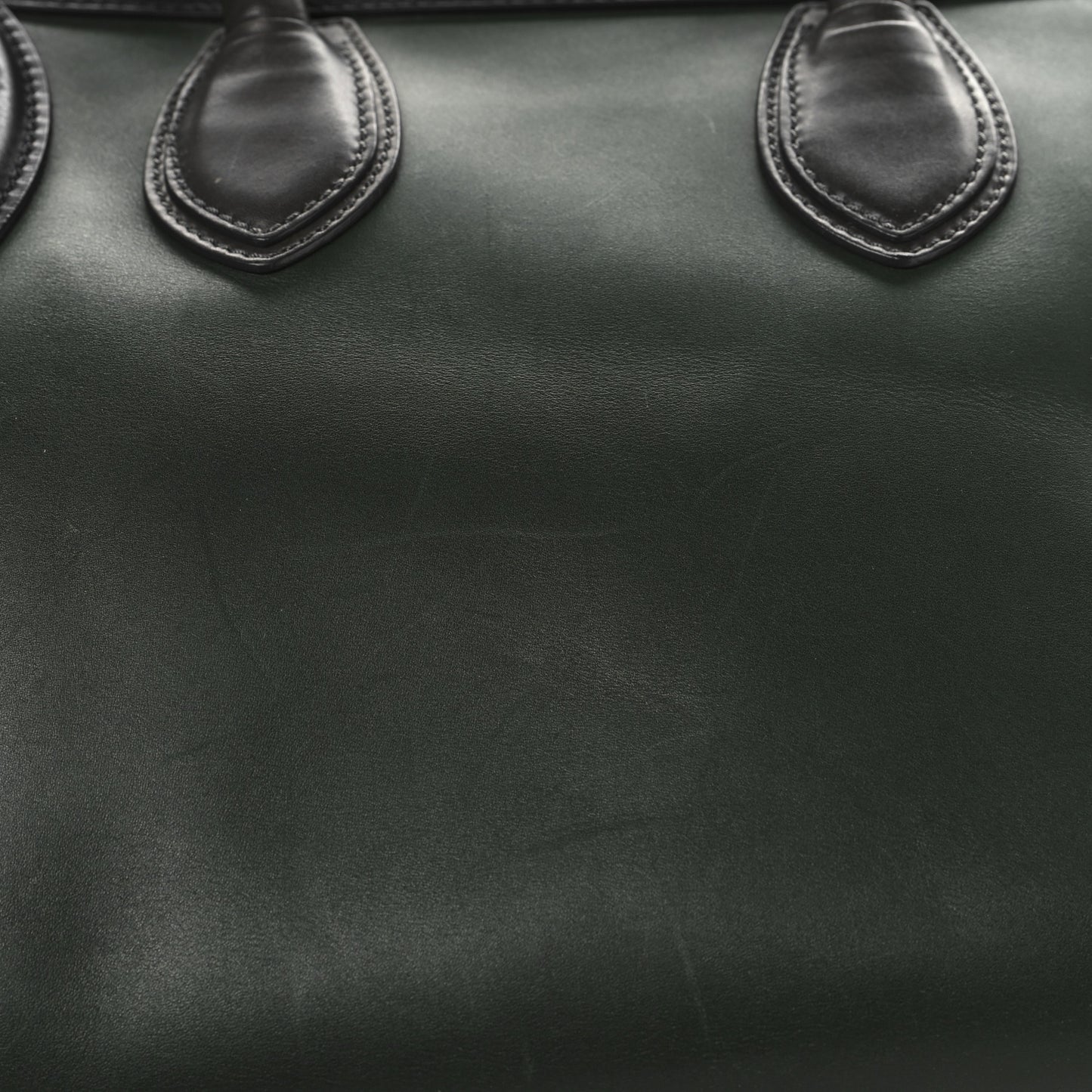 Smooth Calfskin Mini Bi-Color Luggage Forest Black