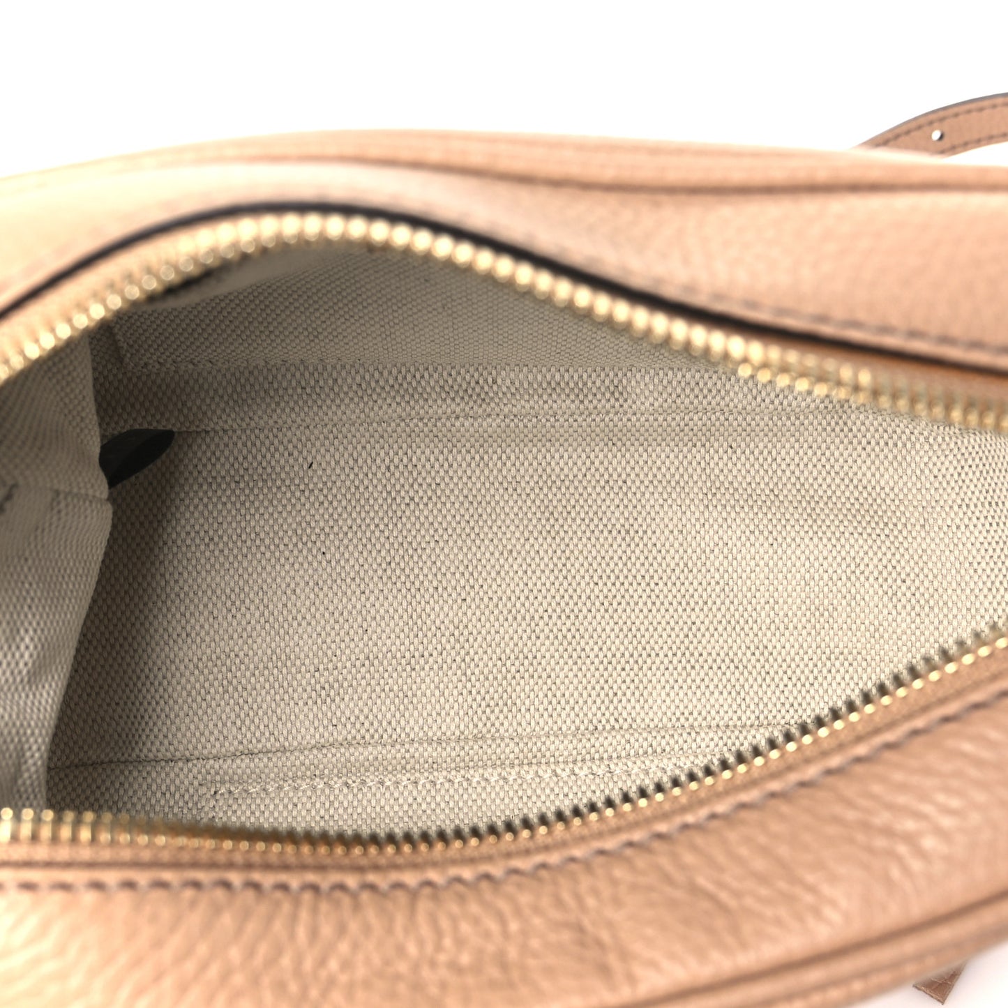 Pebbled Calfskin Small Soho Disco Bag Rose Beige