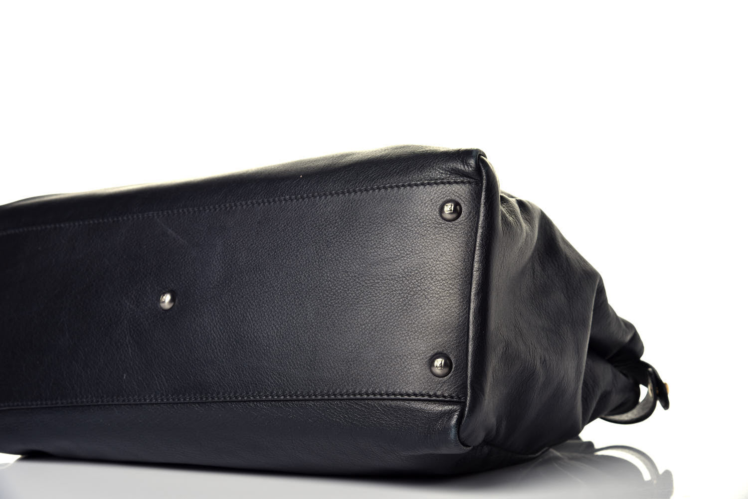 Fendi Vitello Suede Large Peekaboo Iconic Satchel Black 8 of 8