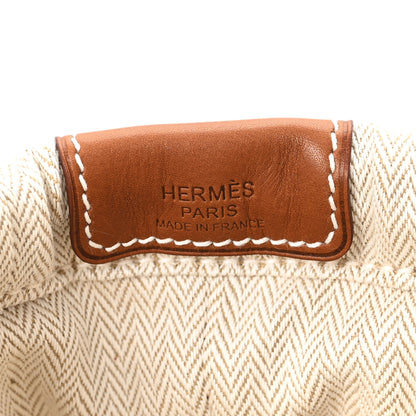 Hermes Canvas Barenia Fourbi 20 PM Pouch Naturel Fauve 6 of 7