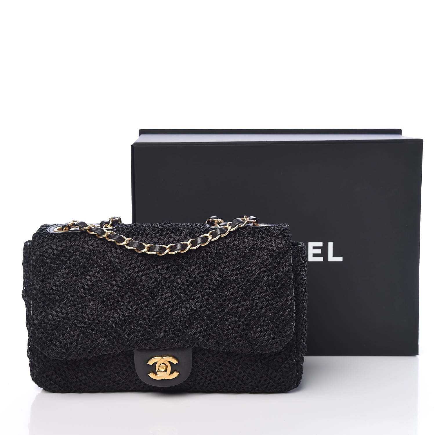 Chanel Woven Nylon Medium Single Flap Black 11 of 11
