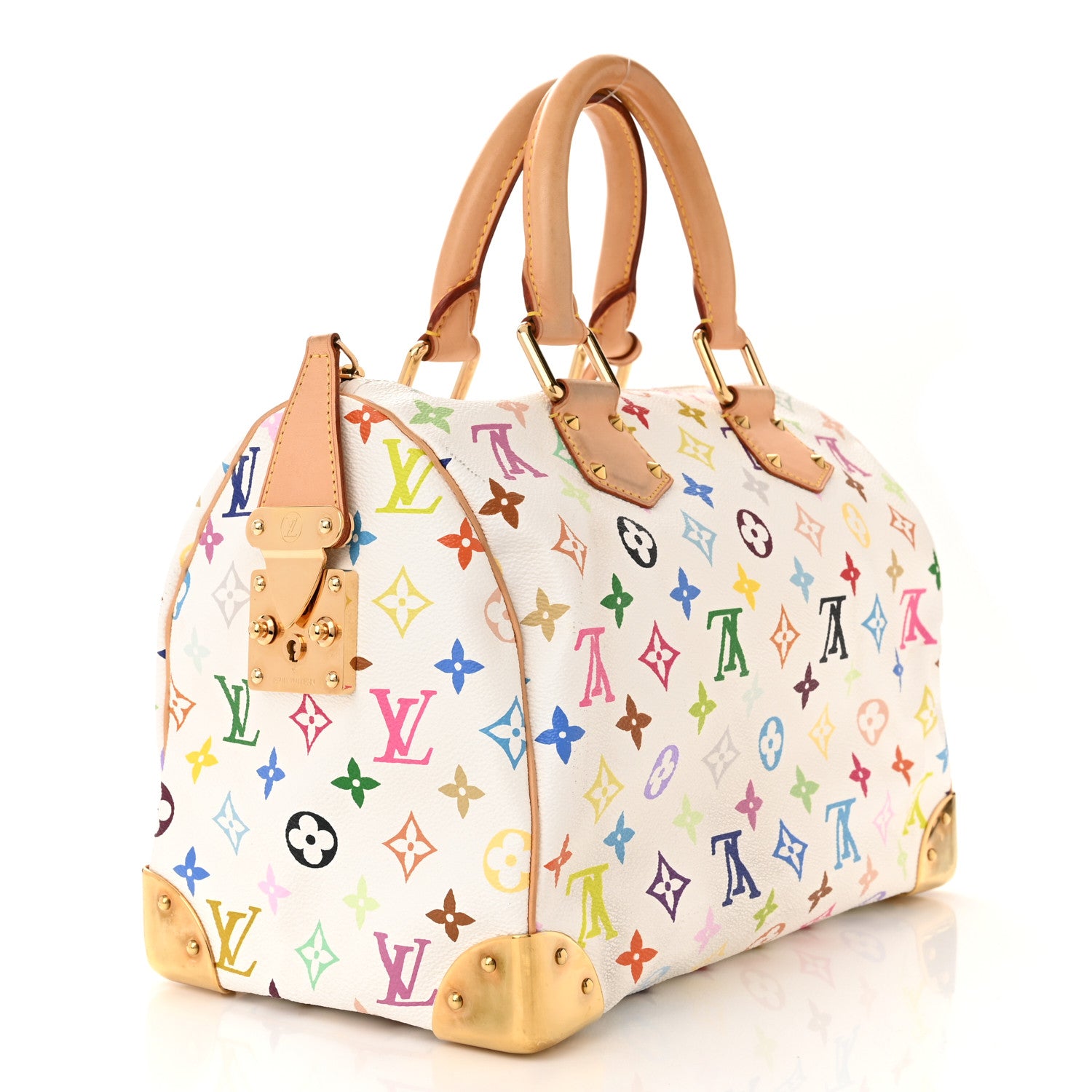 Louis Vuitton Monogram Multicolor Speedy 30 White 3 of 10