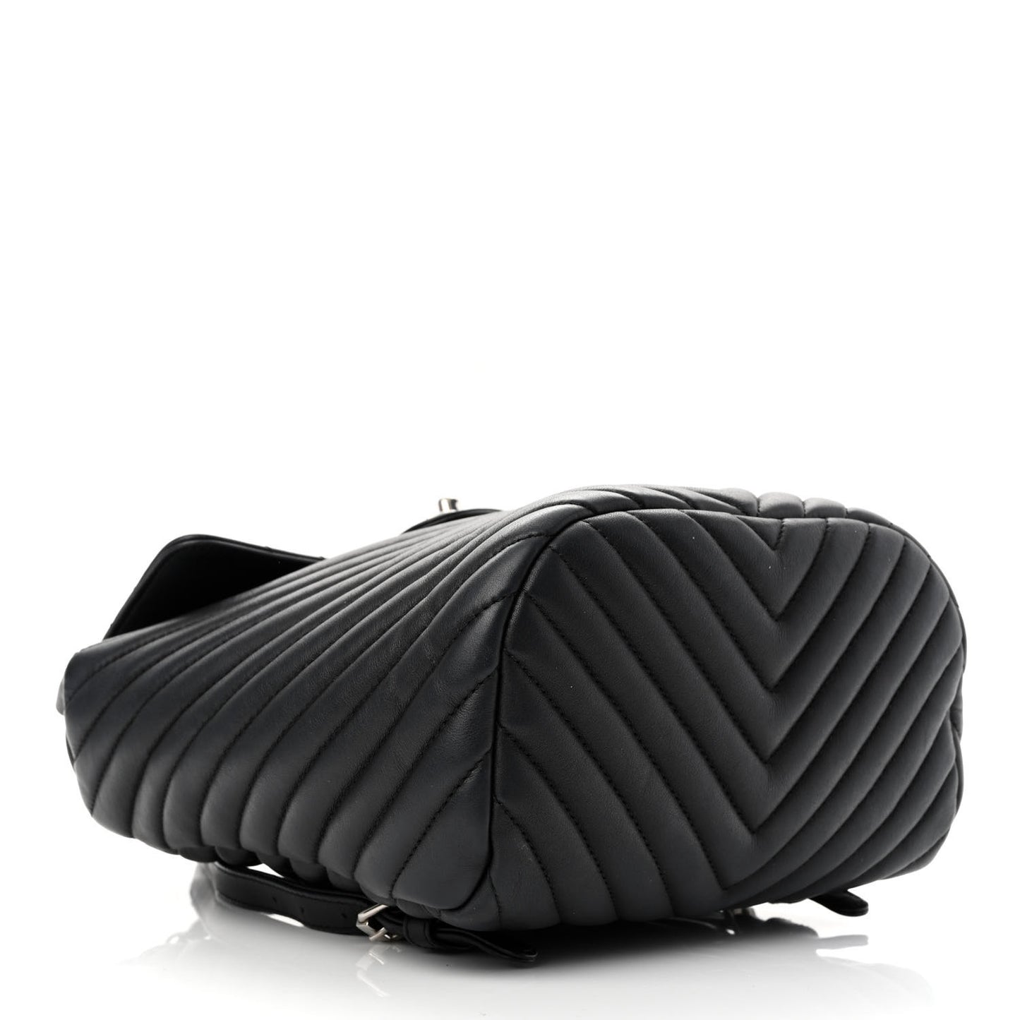Calfskin Chevron Quilted Small Urban Spirit Backpack Black