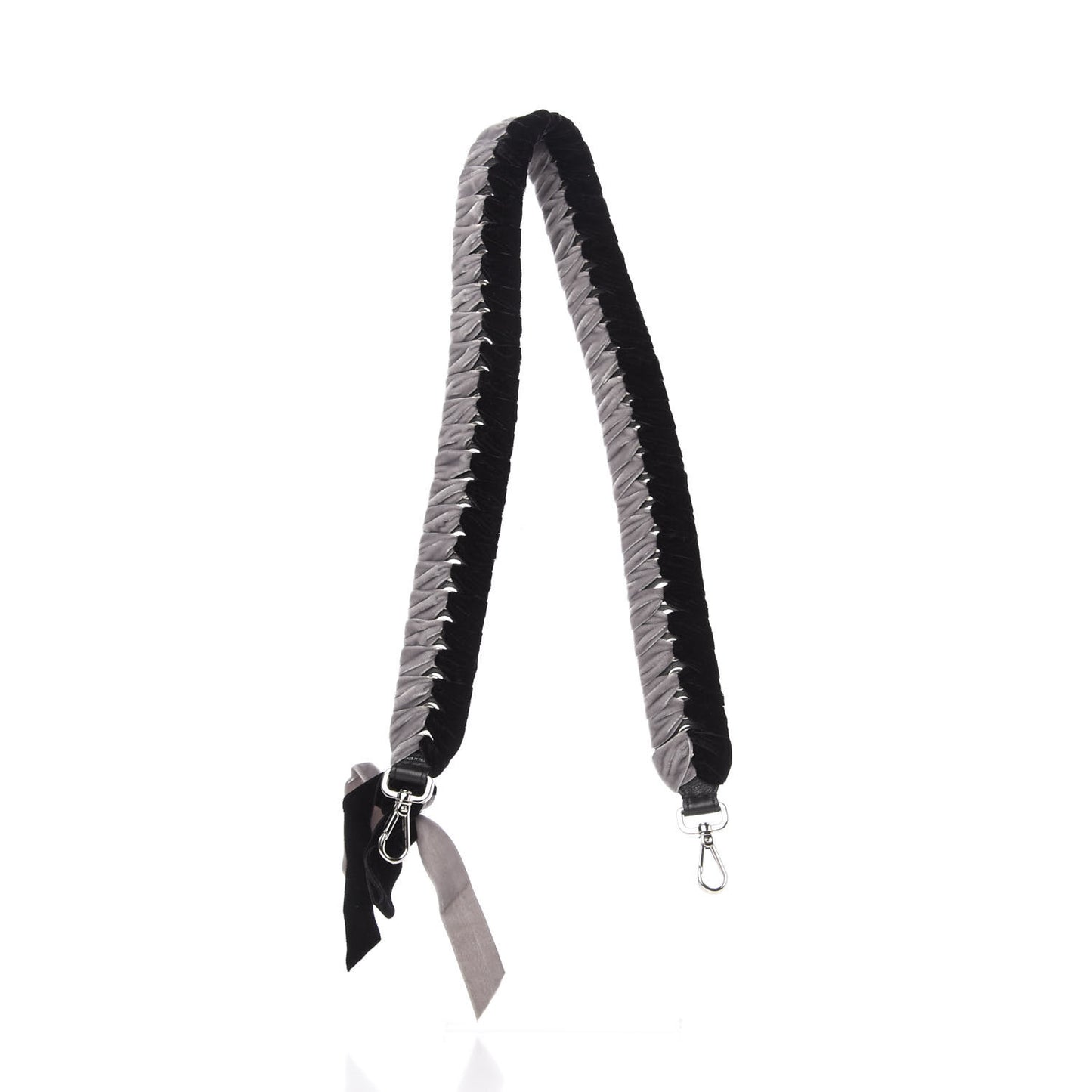 Velvet Lace Up Strap You Grey Black