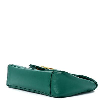 Gucci Calfskin Matelasse Small GG Marmont Shoulder Bag Emerald Green 10 of 15