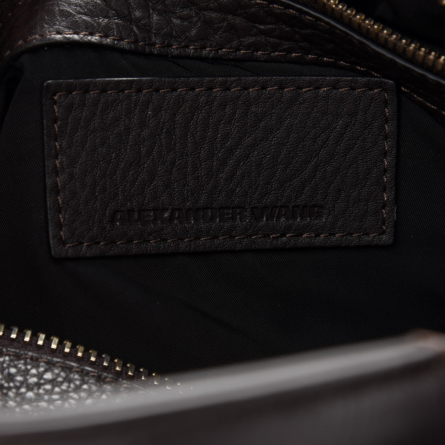Alexander Wang Soft Pebbled Lambskin Rocco Brown Pale Gold Hardware 6 of 8