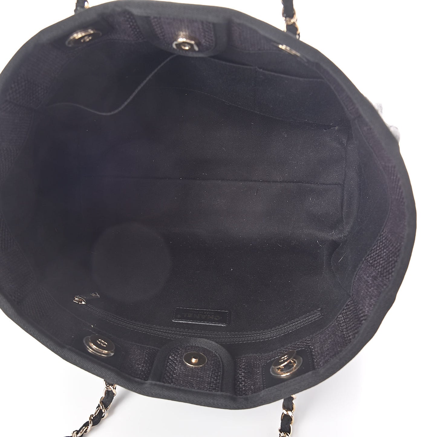 Mixed Fibers Striped Small Deauville Tote Navy Blue