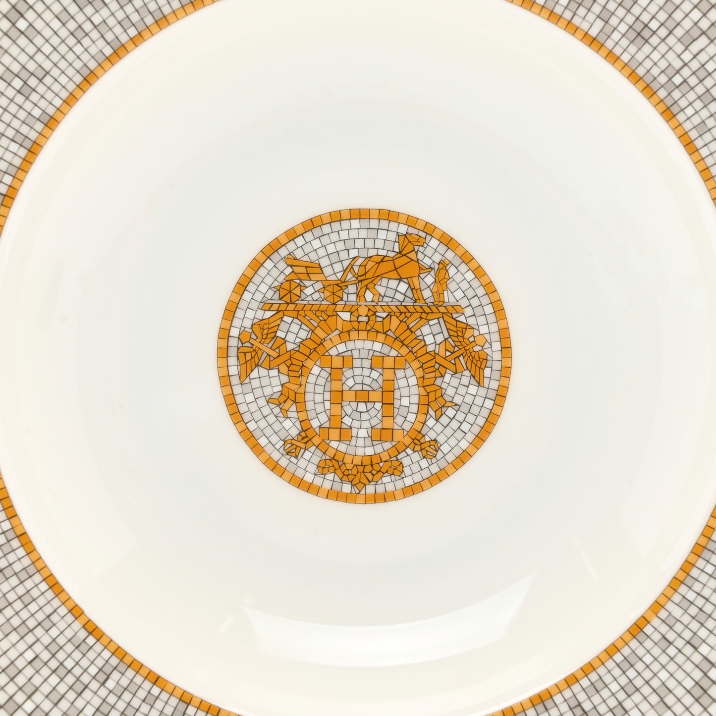 Porcelain Mosaique Au 24 Platine Soup Plate Set of 2