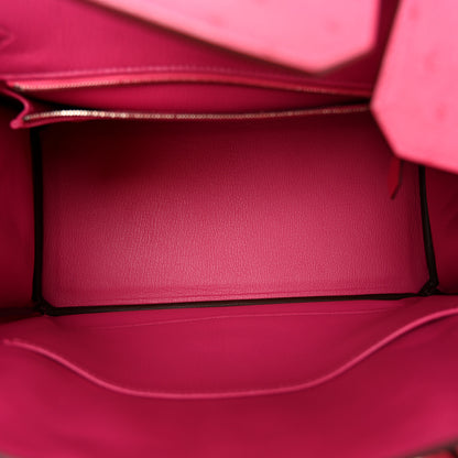 Hermes Ostrich Birkin 30 Rose Tyrien 5 of 13