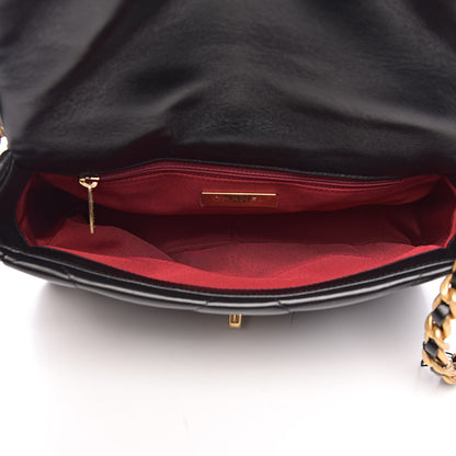 Chanel Goatskin Quilted Medium 19 Flap Black 5 of 11