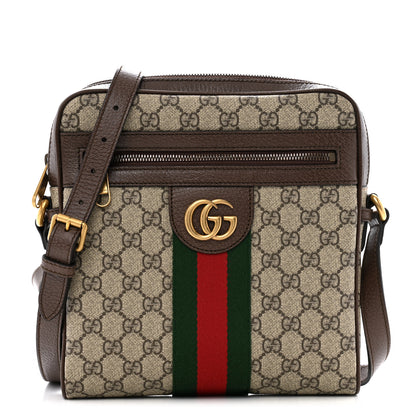 Gucci GG Supreme Monogram Web Small Ophidia Messenger Bag Brown 1 of 13