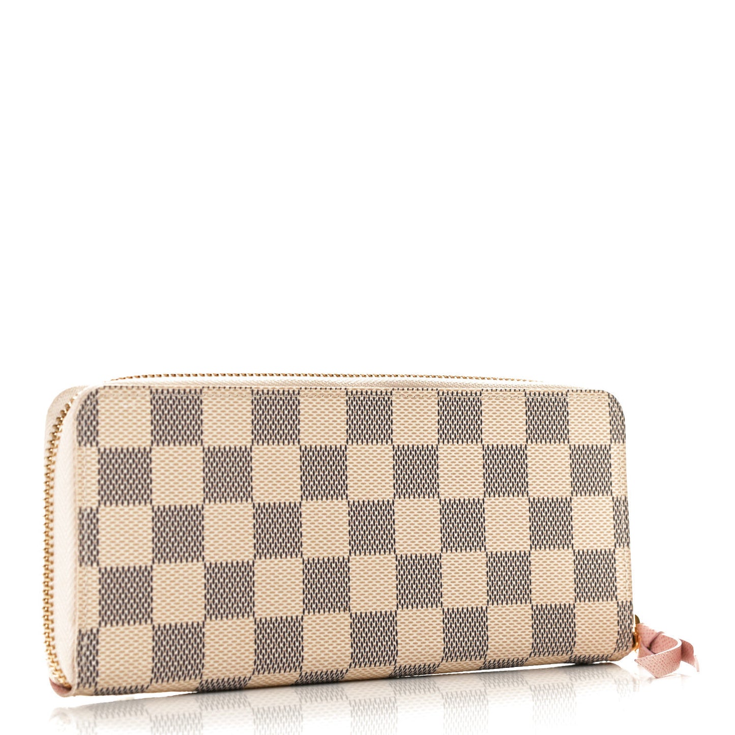 Damier Azur Clemence Wallet Rose Ballerine
