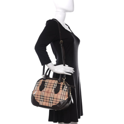 Burberry Haymarket Check Small Orchard Bowling Bag Chocolate 2 of 13