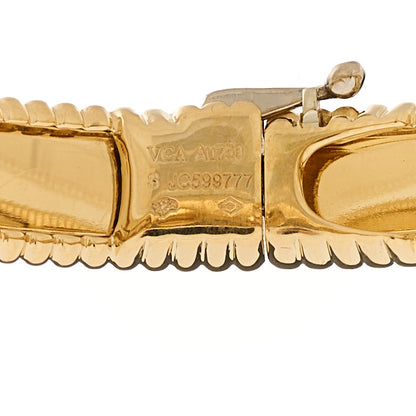 Van Cleef & Arpels 18K Yellow Gold Perlee Signature Bangle Bracelet S 3 of 3