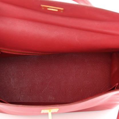 Hermes Courchevel Kelly Retourne 35 Rouge Vif 5 of 13