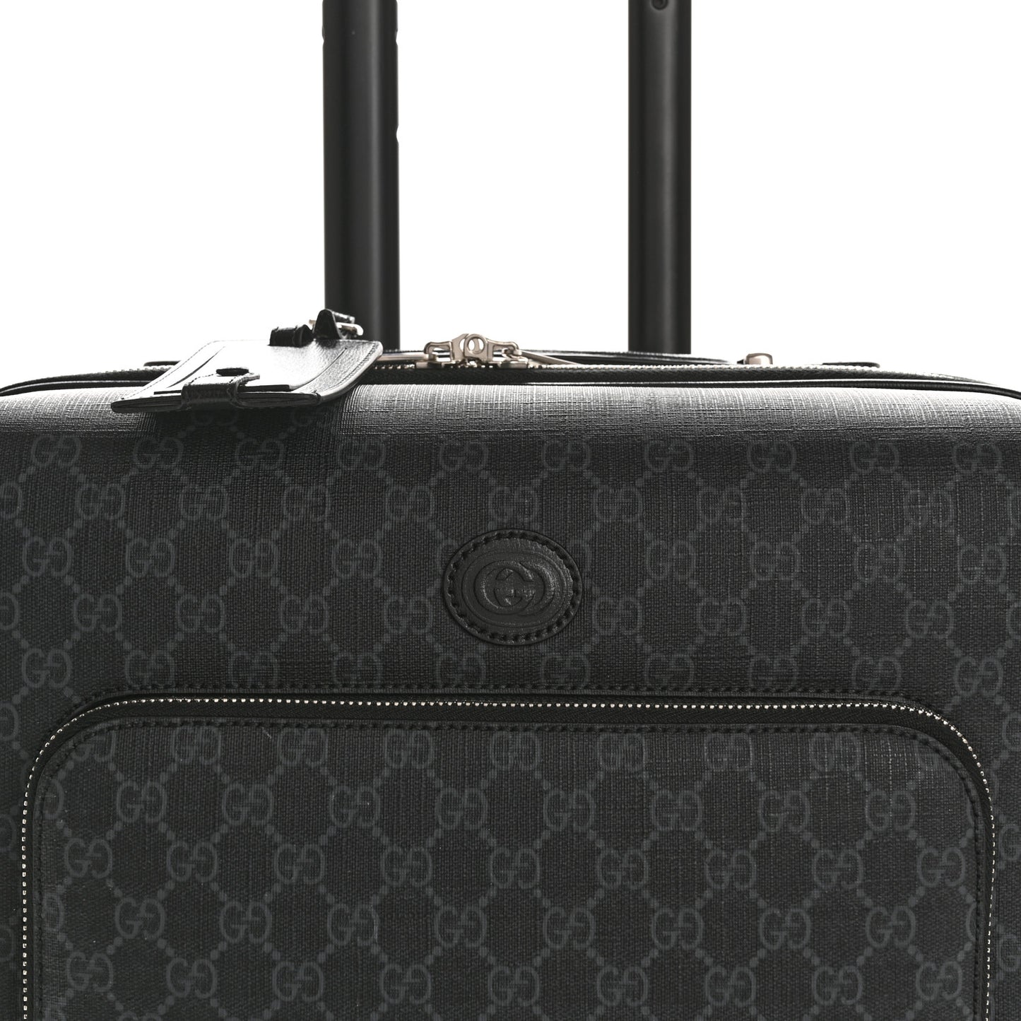 GG Supreme Monogram Calfskin Carry On Trolley Black