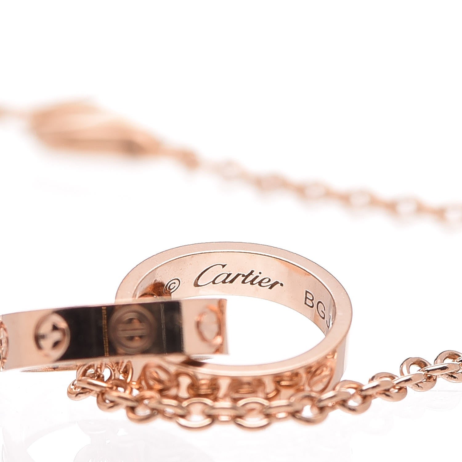 Cartier 18K Pink Gold Interlocking LOVE Bracelet 4 of 6