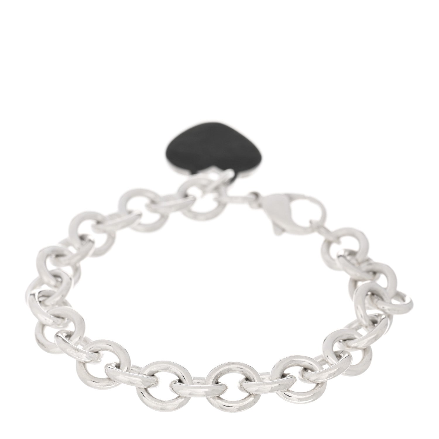 Tiffany Sterling Silver Heart Tag Charm Bracelet 2 of 4