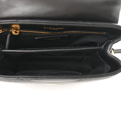 Saint Laurent Calfskin Y Quilted Monogram Toy Loulou Crossbody Bag Black 5 of 12