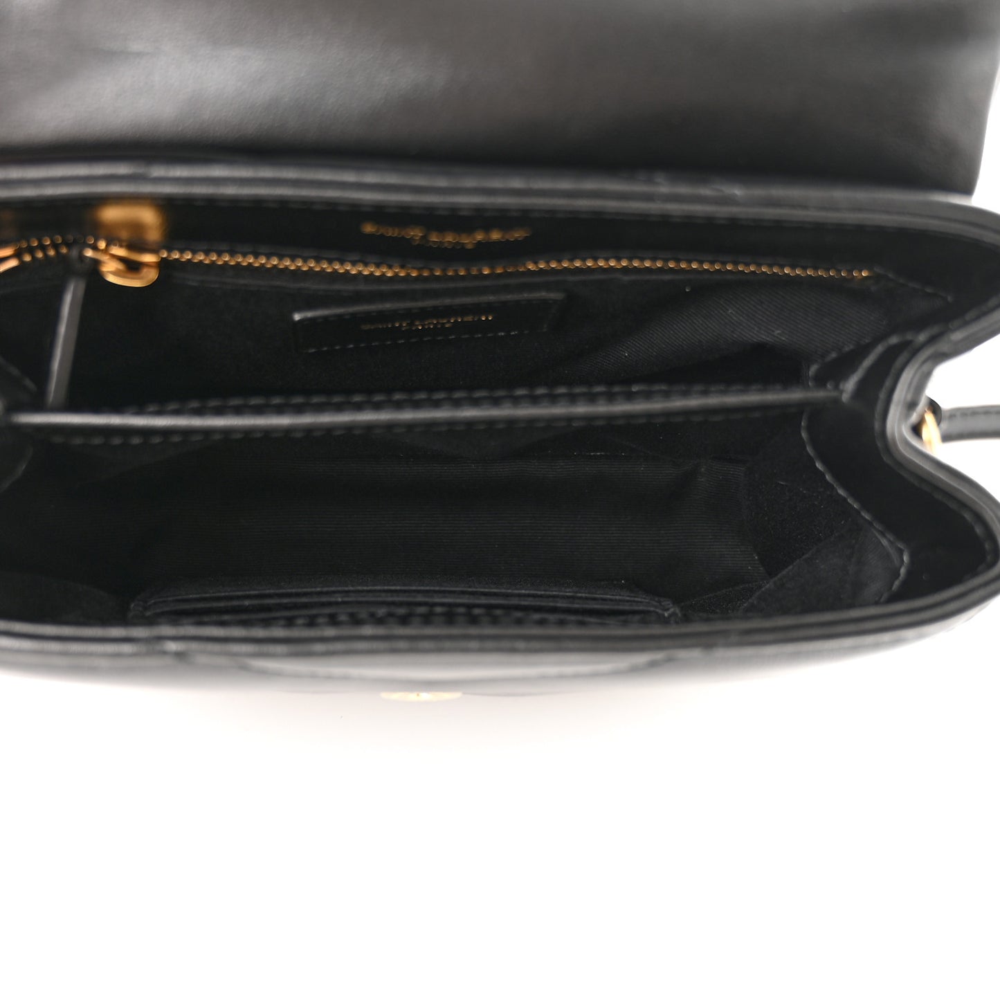 Calfskin Y Quilted Monogram Toy Loulou Crossbody Bag Black