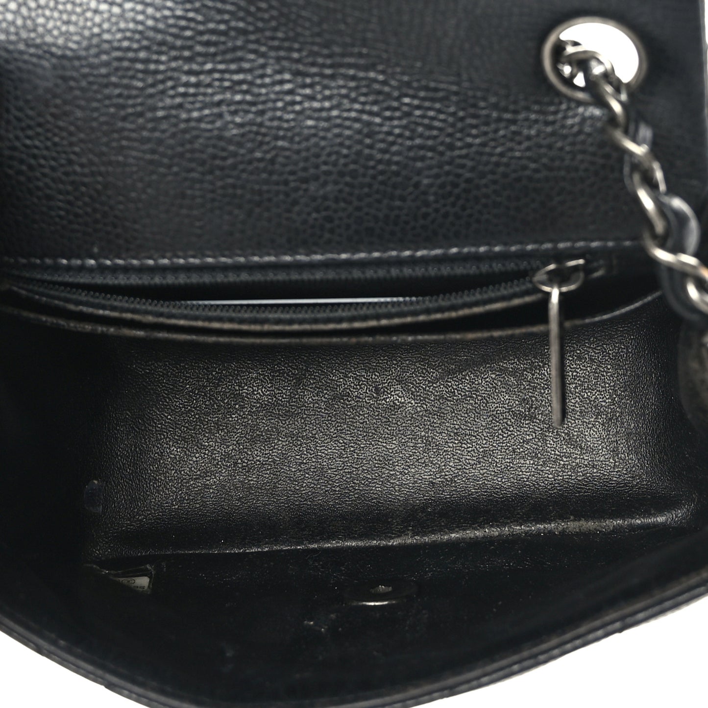 Caviar Quilted Mini Square Flap Black