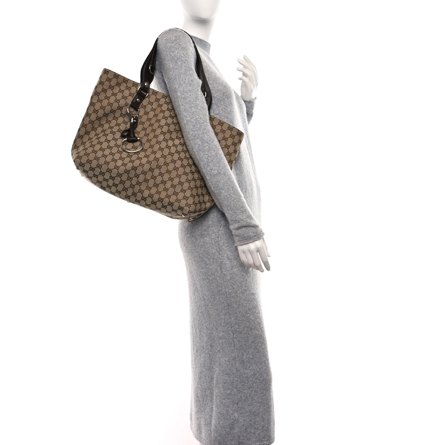Monogram Medium Icon Bit Tote Dark Brown