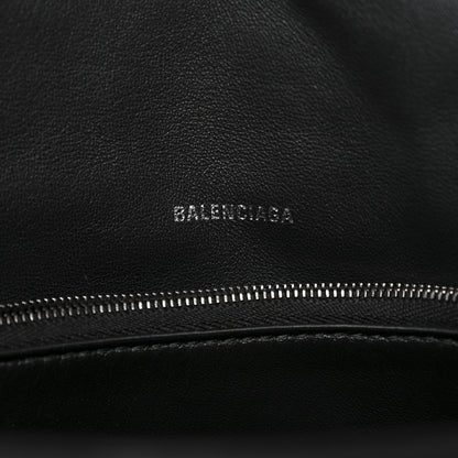 Balenciaga Satin Lambskin Quilted Matte Black Hardware Large Crush Chain Bag Black 6 of 10