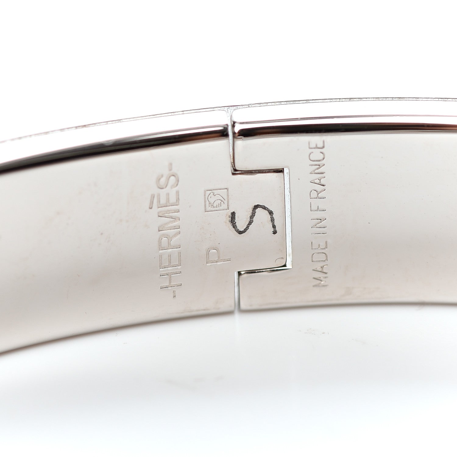 Hermes Enamel Narrow Clic Clac H Bracelet PM Bleu Canard 4 of 4