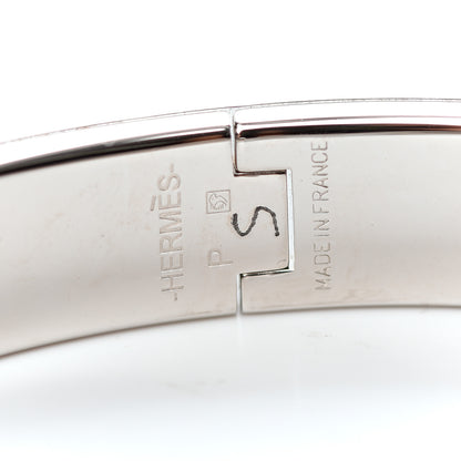 Hermes Enamel Narrow Clic Clac H Bracelet PM Bleu Canard 4 of 4