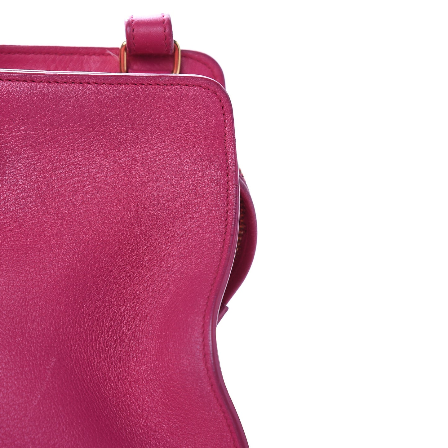 Calfskin Small Classic Y Cabas Fuchsia