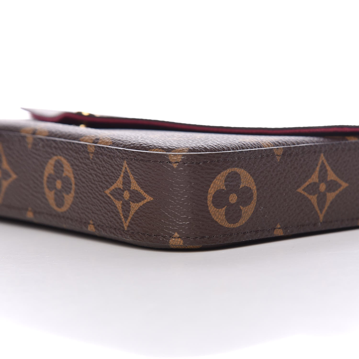 Louis Vuitton Monogram Pochette Felicie Chain Wallet Fuchsia 9 of 11