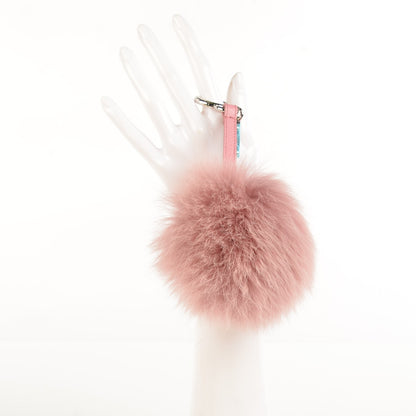 Fendi Fox Fur Vitello Elite Pom Pom Bag Charm Rosa 2 of 6