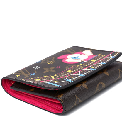 Louis Vuitton Monogram 2020 Christmas Animation Roller Coaster Victorine Wallet Pivoine 11 of 13