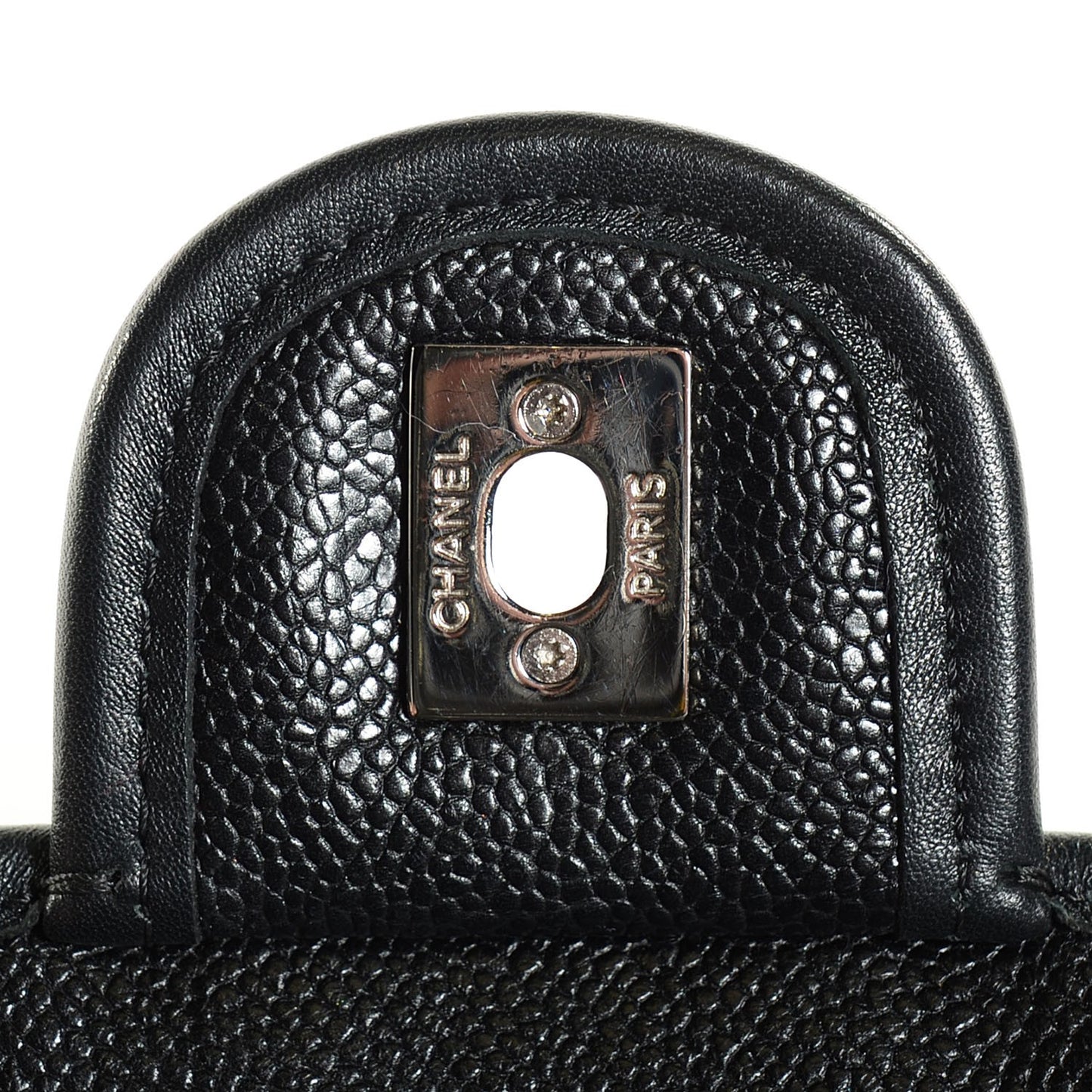 Caviar Quilted French Riviera Medium Flap Black