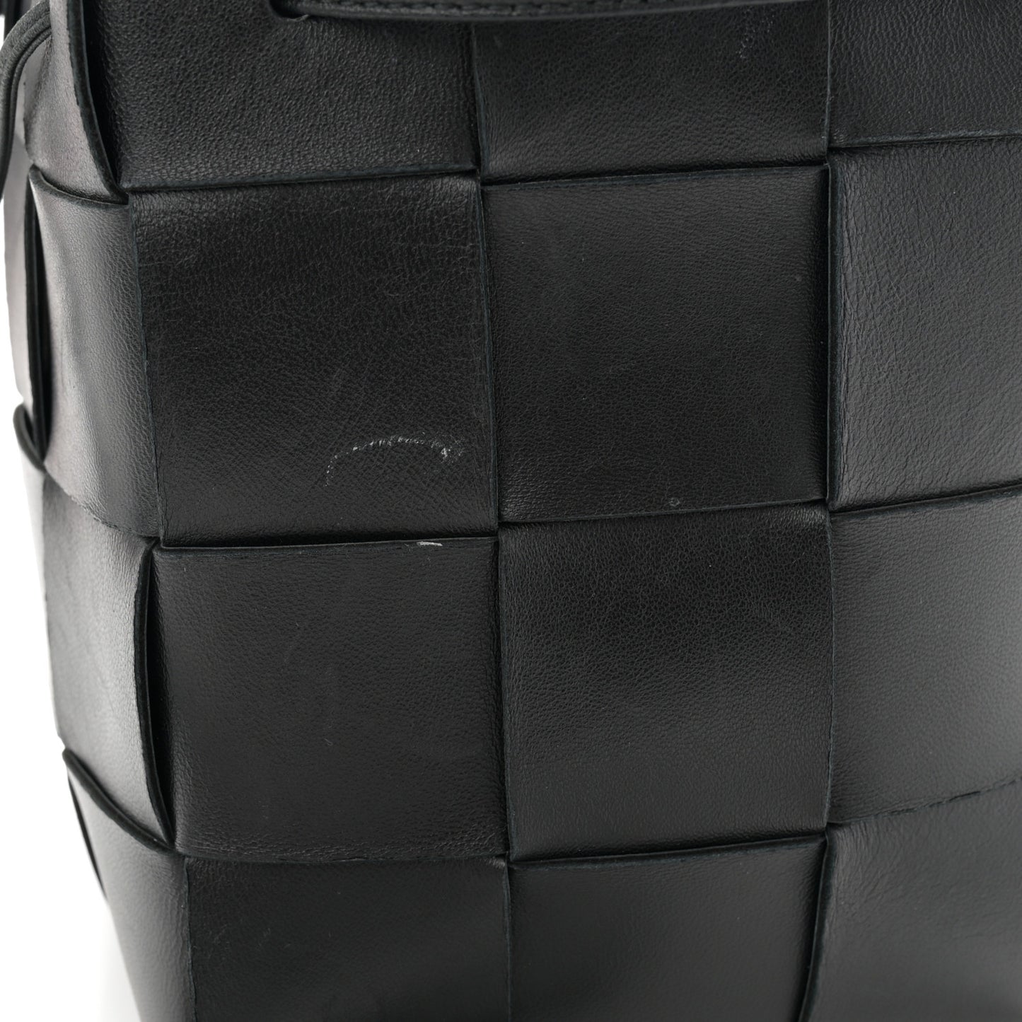 Nappa Maxi Intrecciato Cassette Bucket Bag Black
