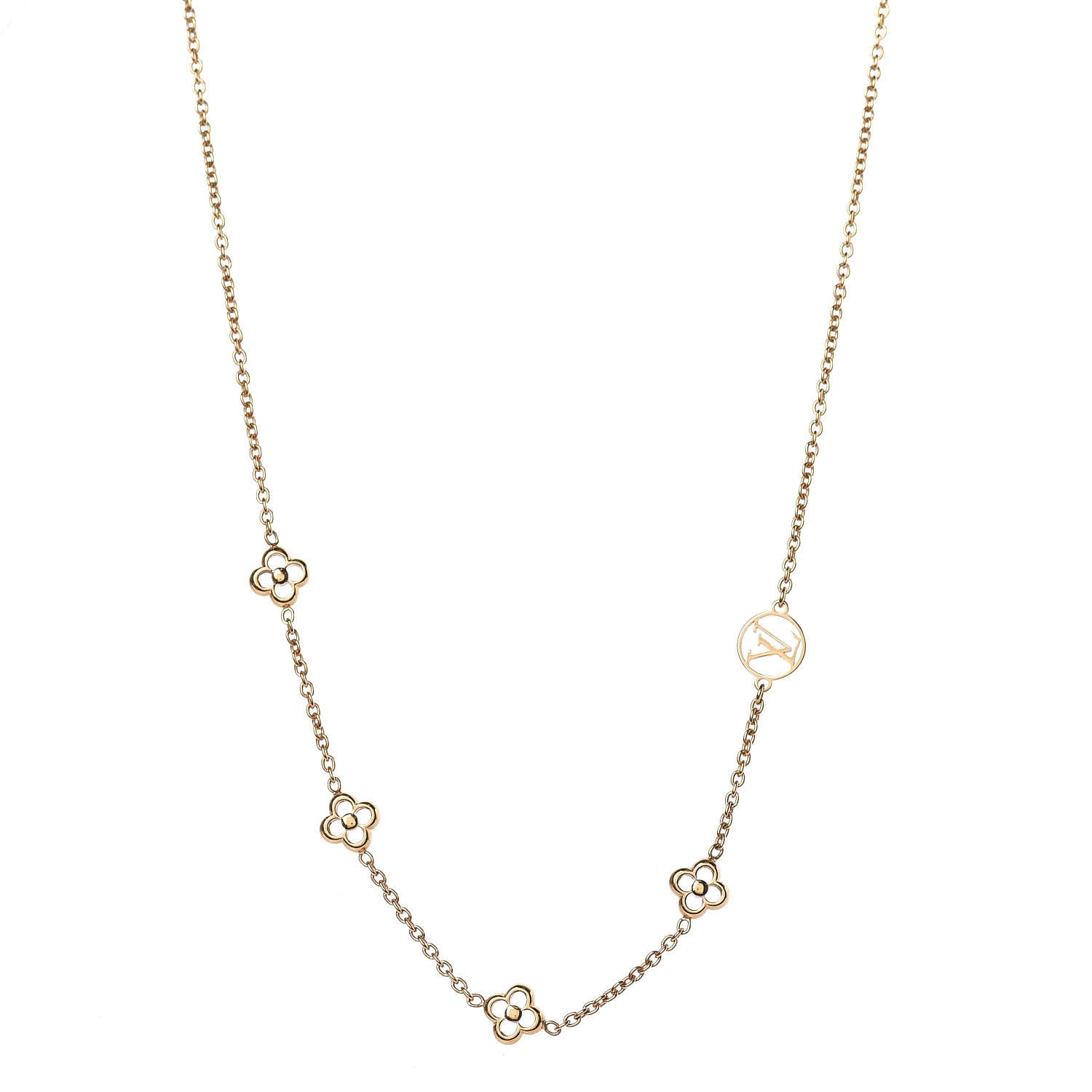 Louis Vuitton Flower Full Necklace Gold 1 of 5