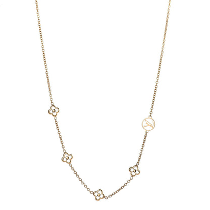 Louis Vuitton Flower Full Necklace Gold 1 of 5