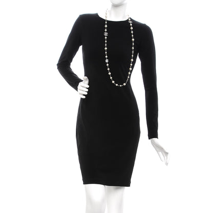 Chanel Graduated Pearl Crystal CC Long Necklace Silver 2 of 6